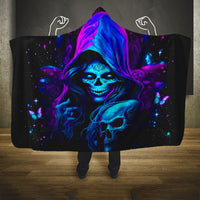 Witch Skull Hooded Blanket The Good Girl In Me Got Tired Of The Bullshit