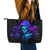 Witch Skull Leather Tote Bag The Good Girl In Me Got Tired Of The Bullshit - Wonder Print Shop