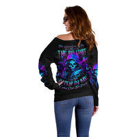 Witch Skull Off Shoulder Sweater The Good Girl In Me Got Tired Of The Bullshit - Wonder Print Shop