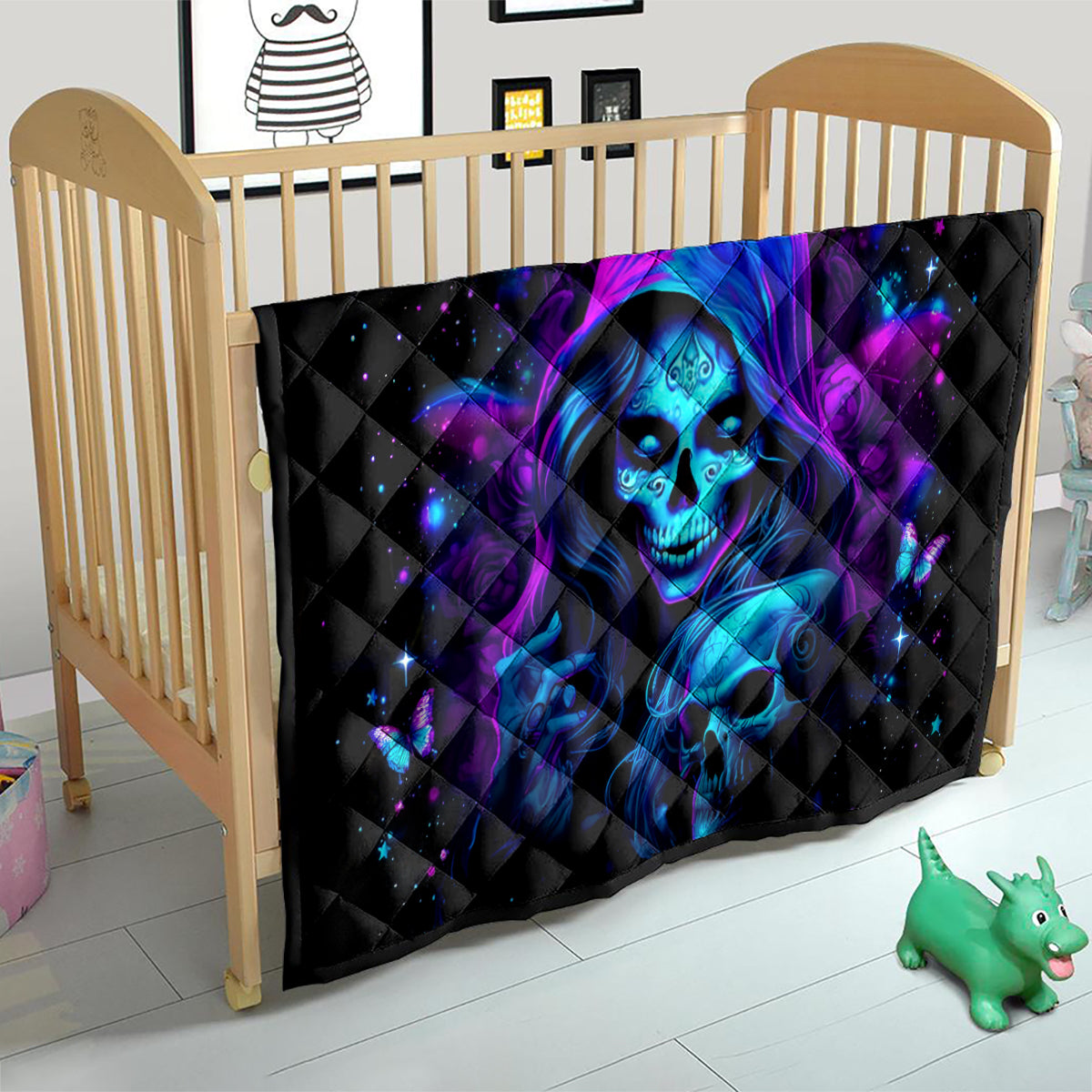 Witch Skull Quilt The Good Girl In Me Got Tired Of The Bullshit - Wonder Print Shop