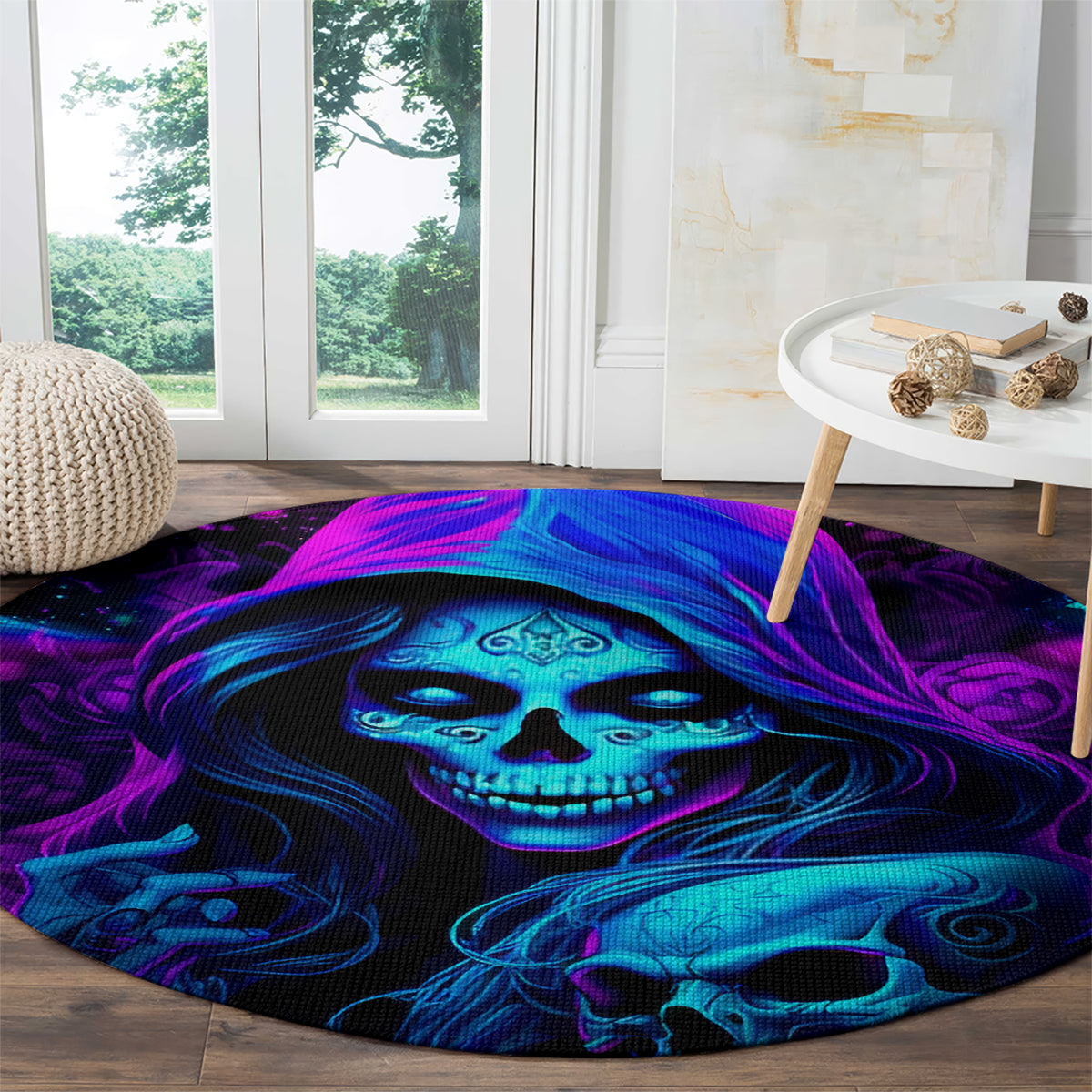 Witch Skull Round Carpet The Good Girl In Me Got Tired Of The Bullshit