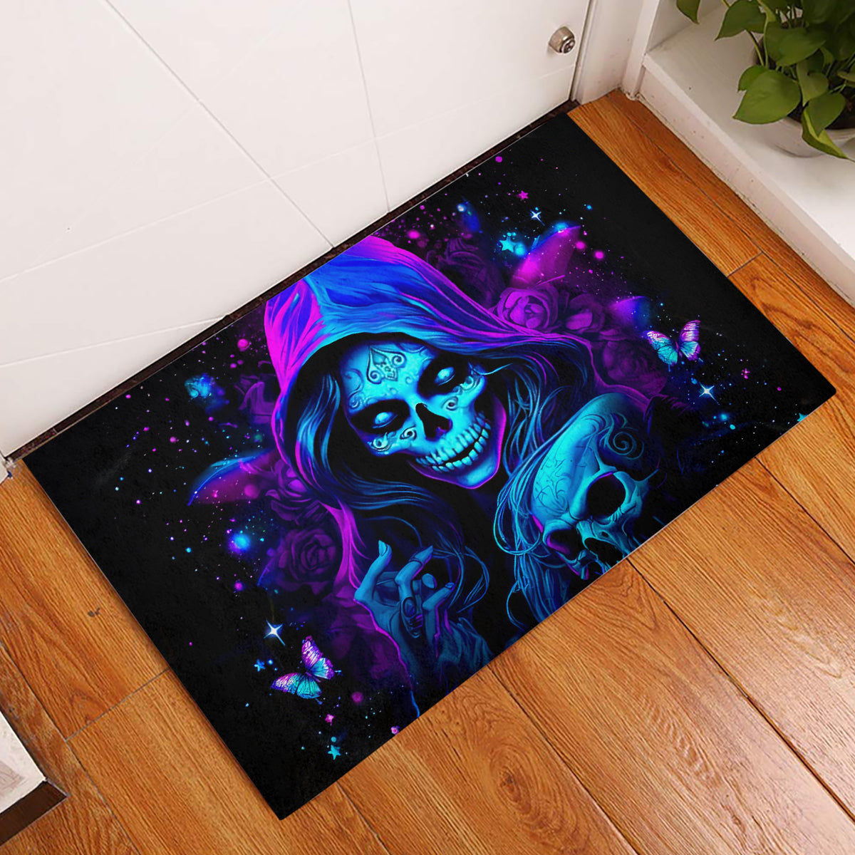 Witch Skull Rubber Doormat The Good Girl In Me Got Tired Of The Bullshit - Wonder Print Shop
