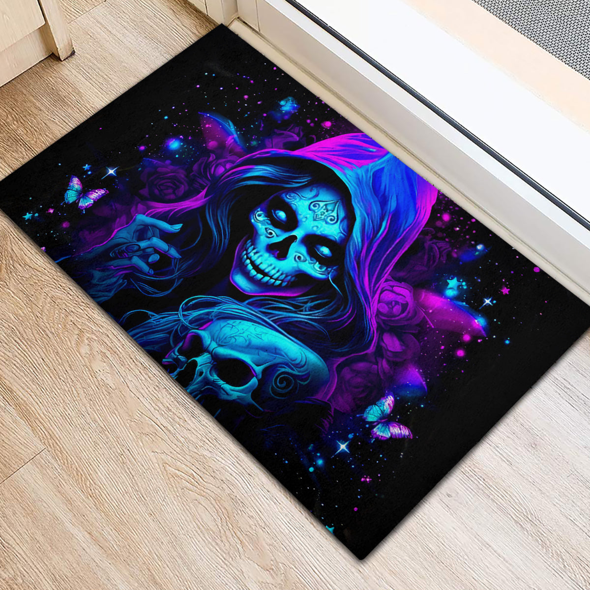 Witch Skull Rubber Doormat The Good Girl In Me Got Tired Of The Bullshit - Wonder Print Shop