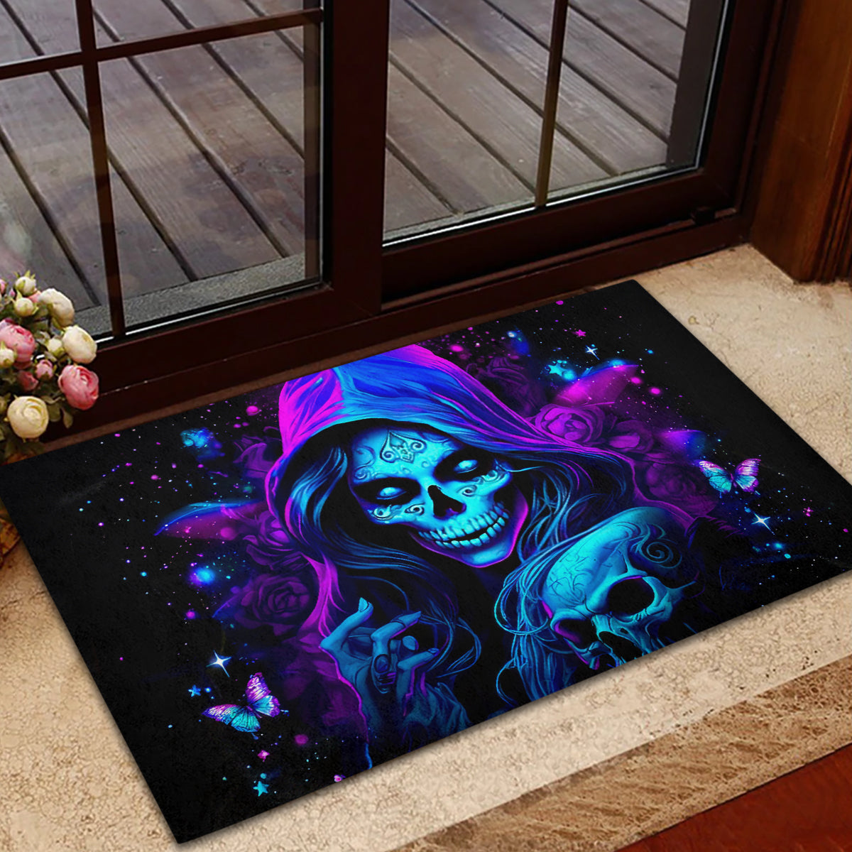 Witch Skull Rubber Doormat The Good Girl In Me Got Tired Of The Bullshit - Wonder Print Shop