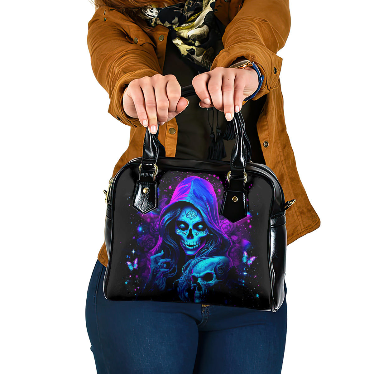 Witch Skull Shoulder Handbag The Good Girl In Me Got Tired Of The Bullshit