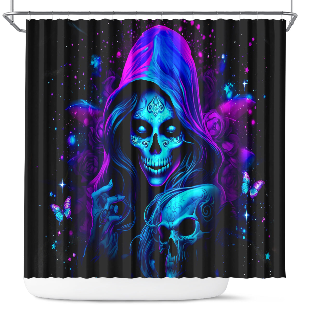 Witch Skull Shower Curtain The Good Girl In Me Got Tired Of The Bullshit