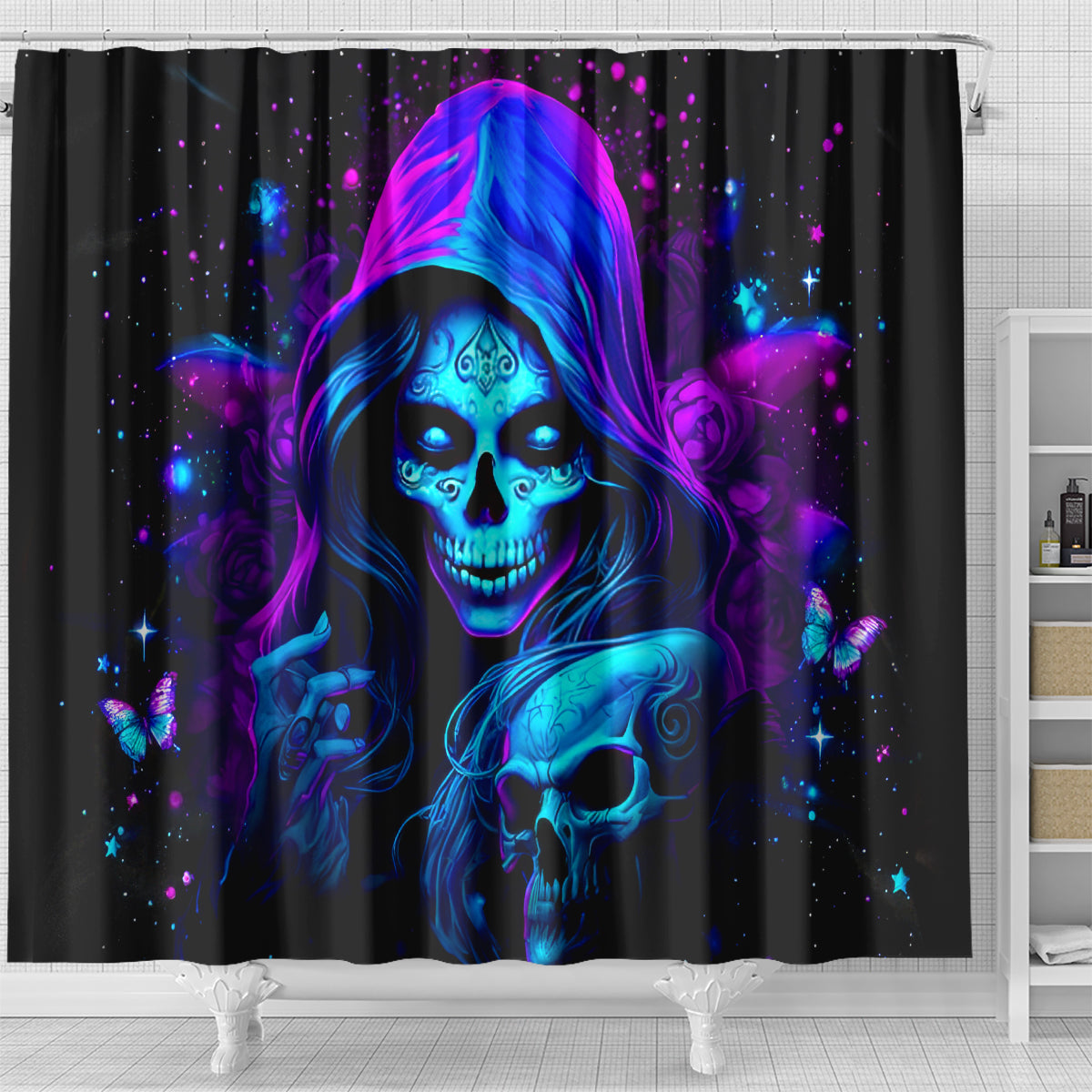 Witch Skull Shower Curtain The Good Girl In Me Got Tired Of The Bullshit