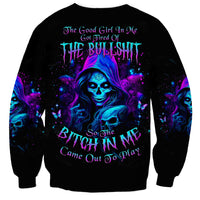 Witch Skull Sweatshirt The Good Girl In Me Got Tired Of The Bullshit - Wonder Print Shop