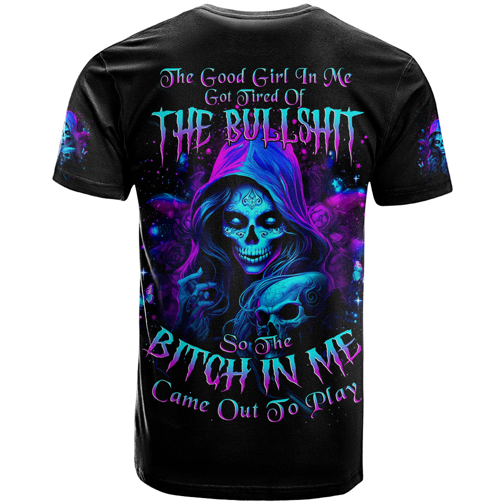 Witch Skull T Shirt The Good Girl In Me Got Tired Of The Bullshit - Wonder Print Shop