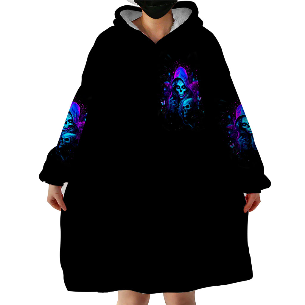Witch Skull Wearable Blanket Hoodie The Good Girl In Me Got Tired Of The Bullshit - Wonder Print Shop