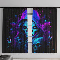 Witch Skull Window Curtain The Good Girl In Me Got Tired Of The Bullshit - Wonder Print Shop