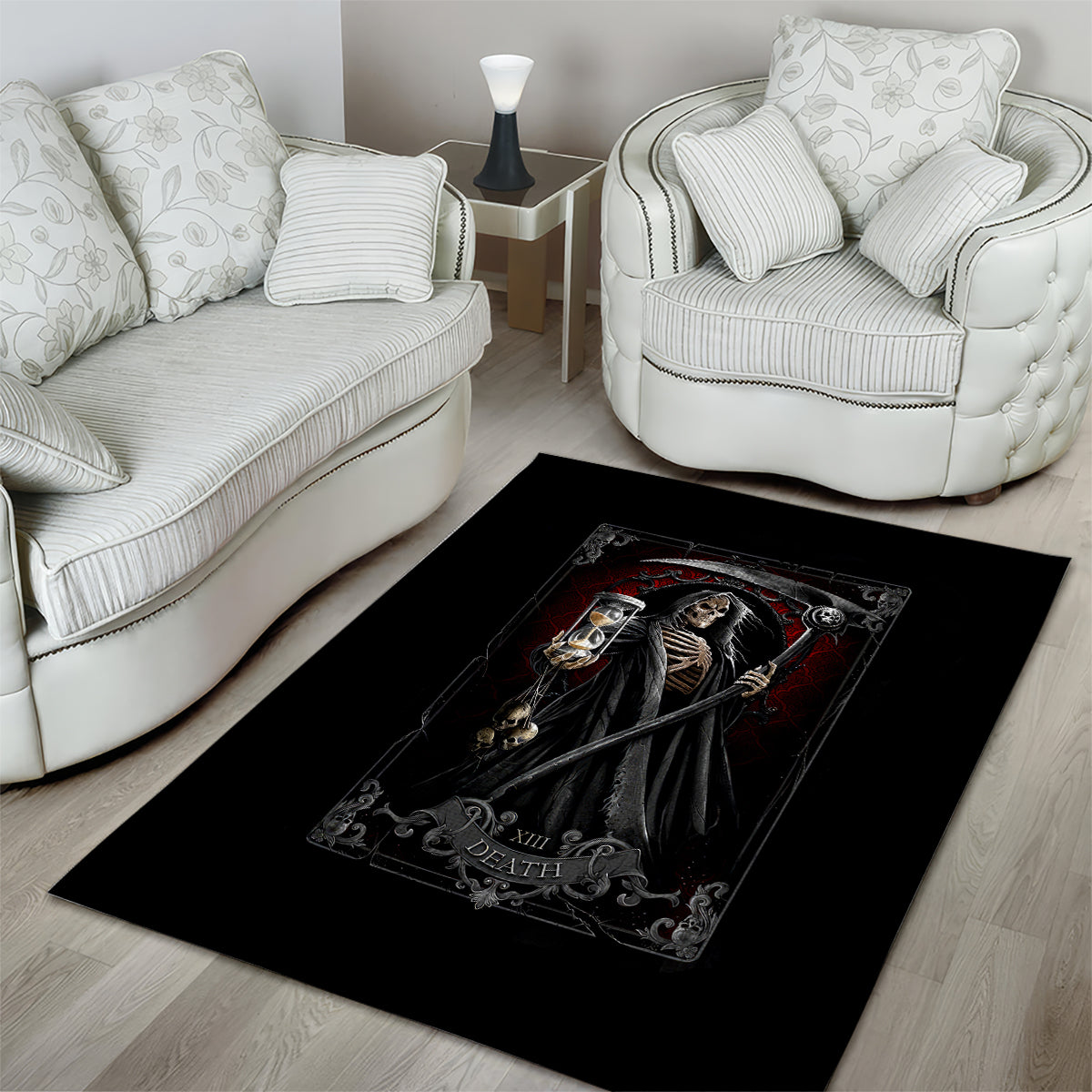 Skull Area Rug Death Reaper Arcana - Wonder Print Shop