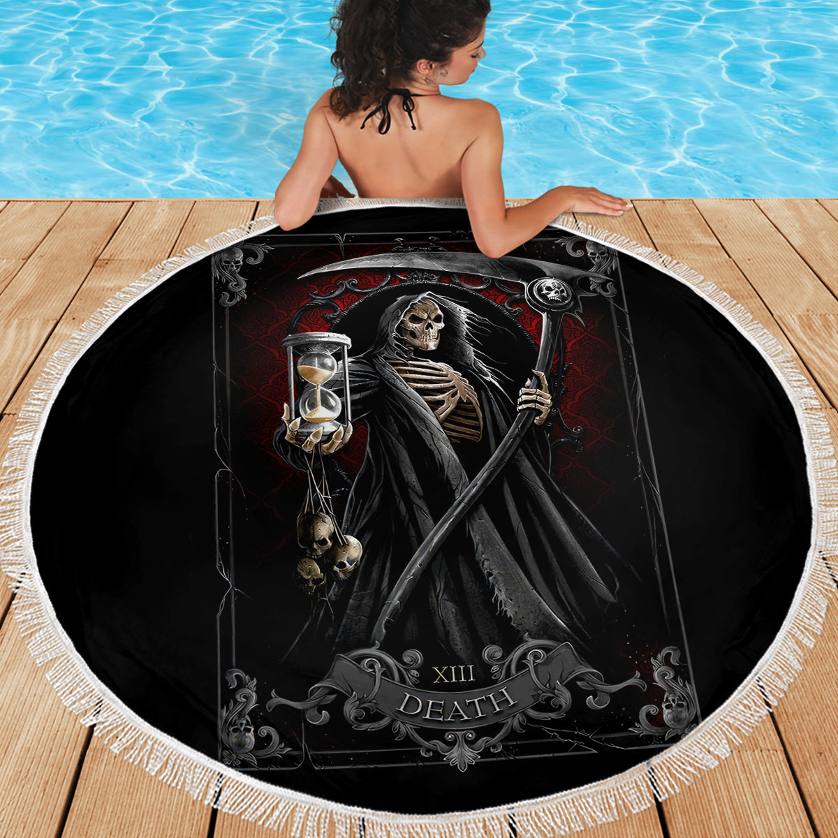 Skull Beach Blanket Death Reaper Arcana - Wonder Print Shop