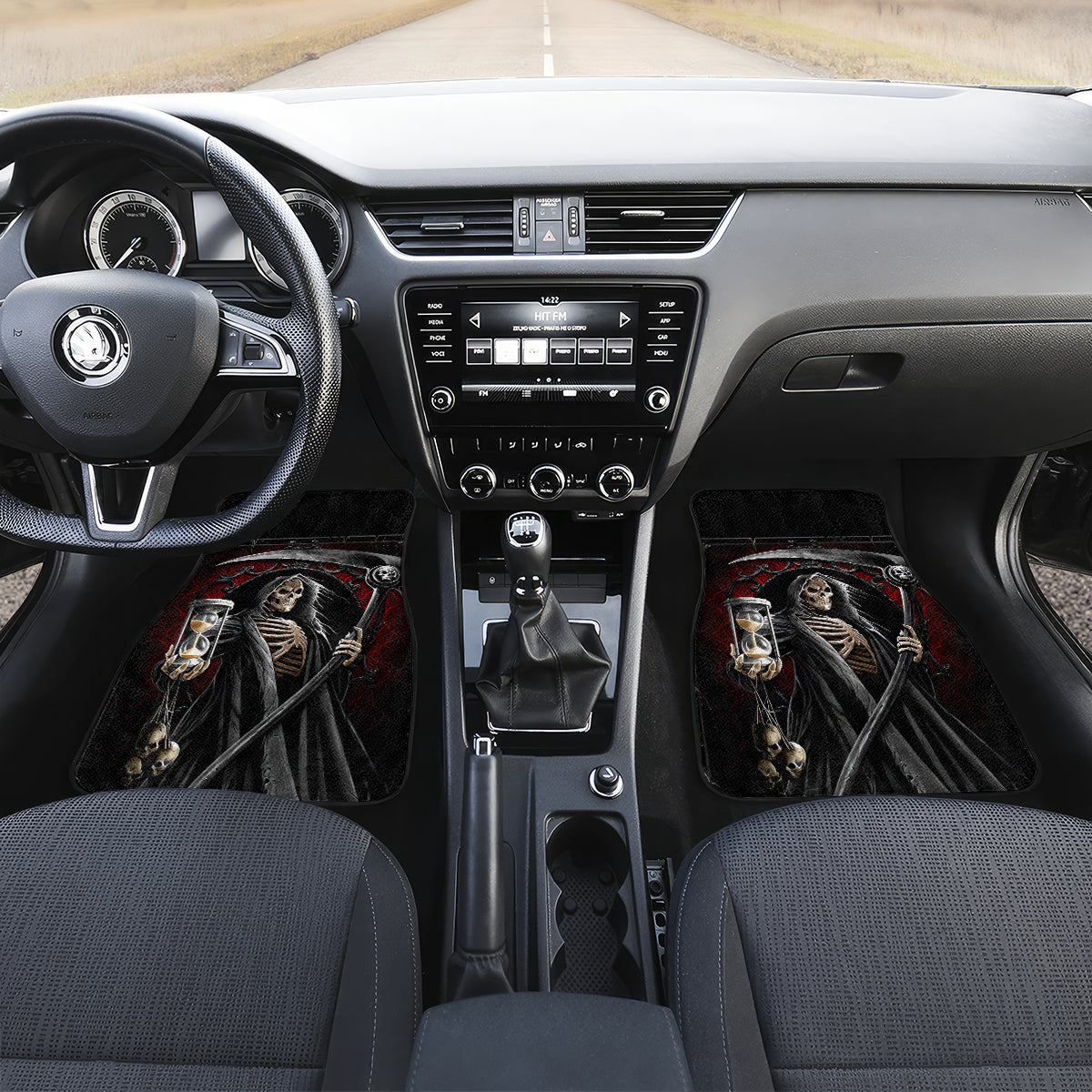 Skull Car Mats Death Reaper Arcana - Wonder Print Shop