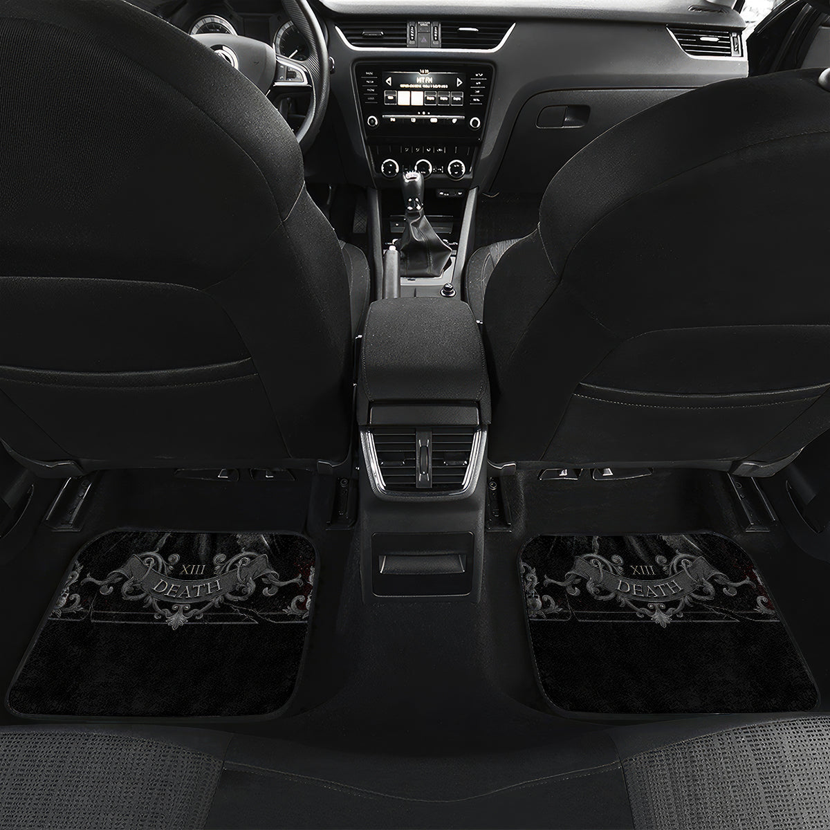 Skull Car Mats Death Reaper Arcana - Wonder Print Shop