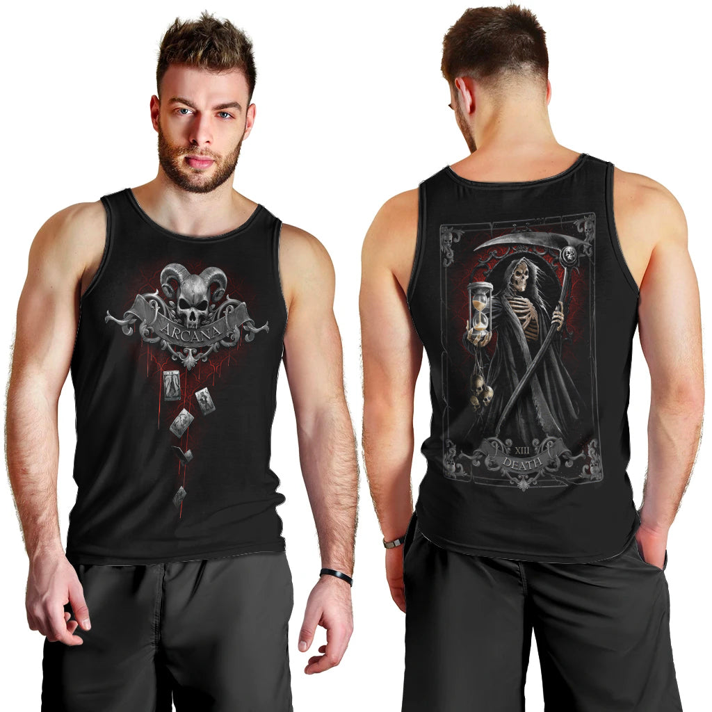 Skull Men Tank Top Death Reaper Arcana DT01