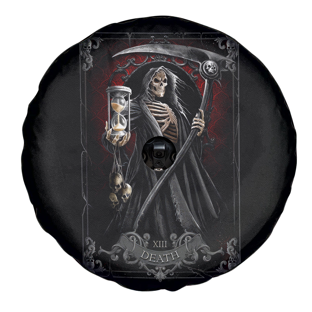 Skull Spare Tire Cover Death Reaper Arcana - Wonder Print Shop
