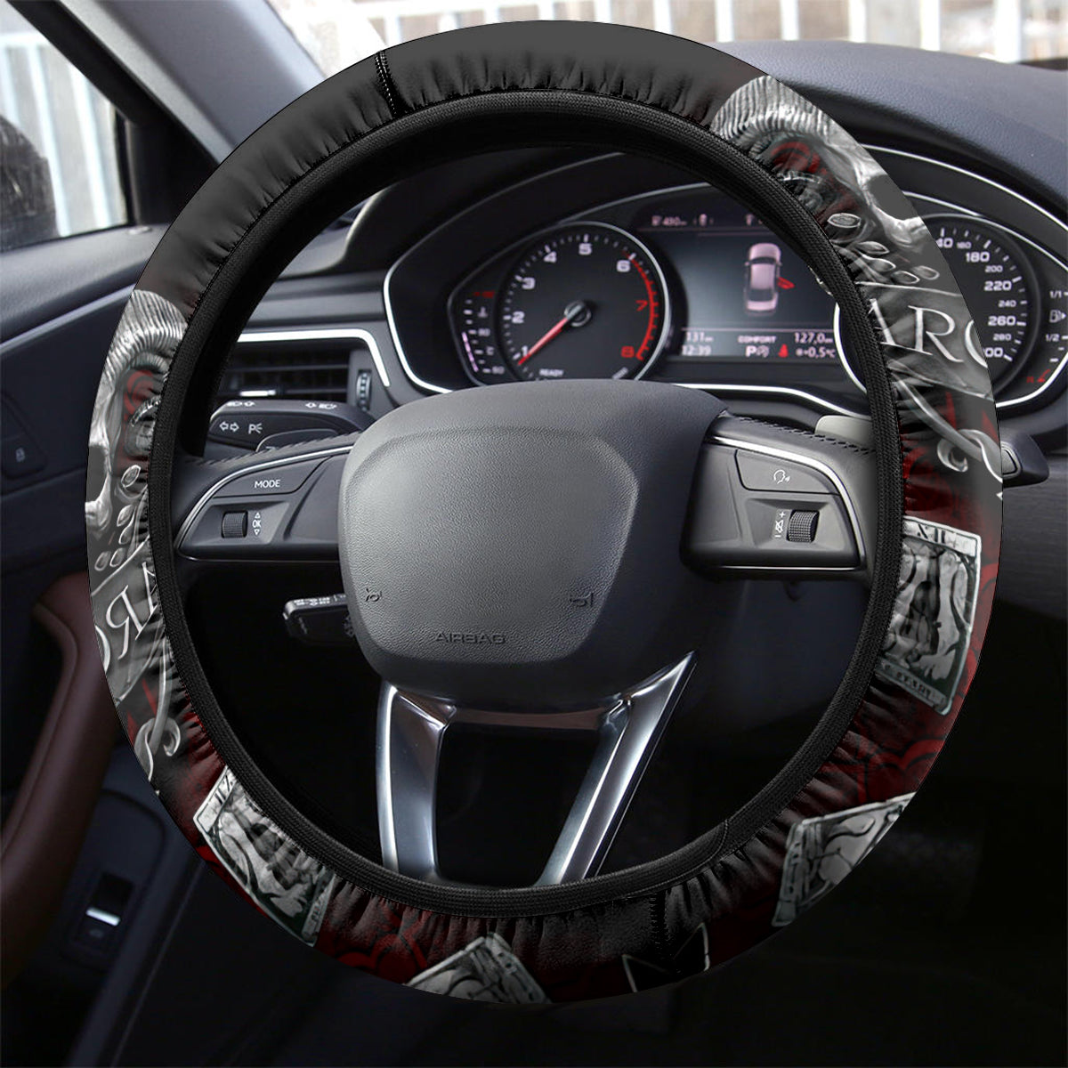 Skull Steering Wheel Cover Death Reaper Arcana - Wonder Print Shop