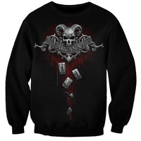 Skull Sweatshirt Death Reaper Arcana - Wonder Print Shop
