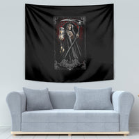 Skull Tapestry Death Reaper Arcana - Wonder Print Shop