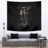 Skull Tapestry Death Reaper Arcana - Wonder Print Shop