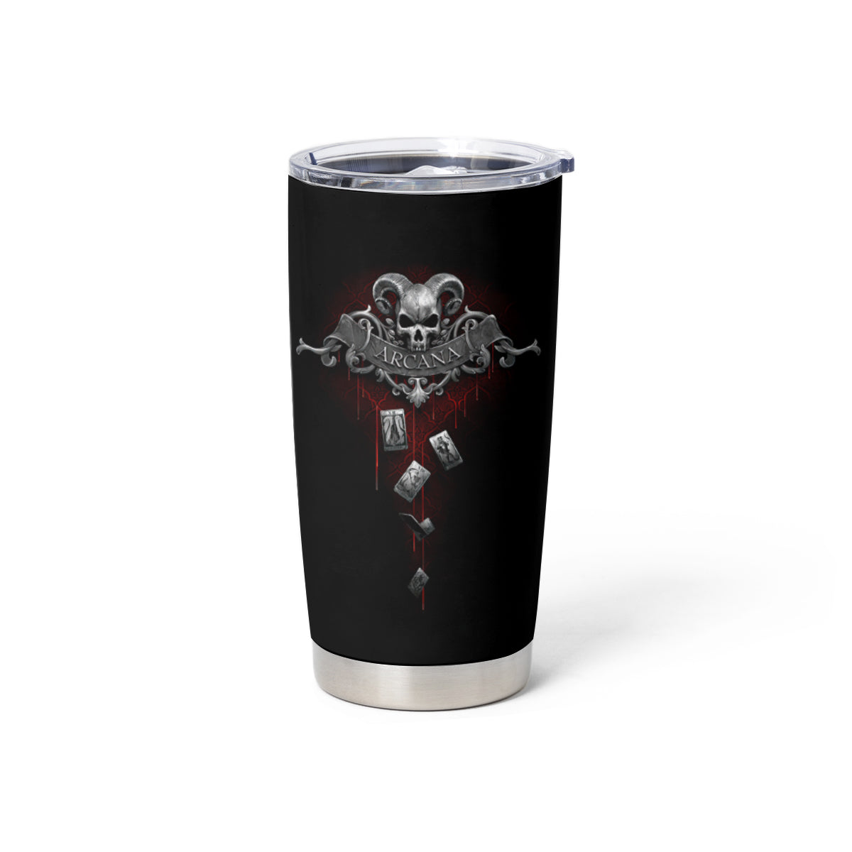Skull Tumbler Cup Death Reaper Arcana - Wonder Print Shop