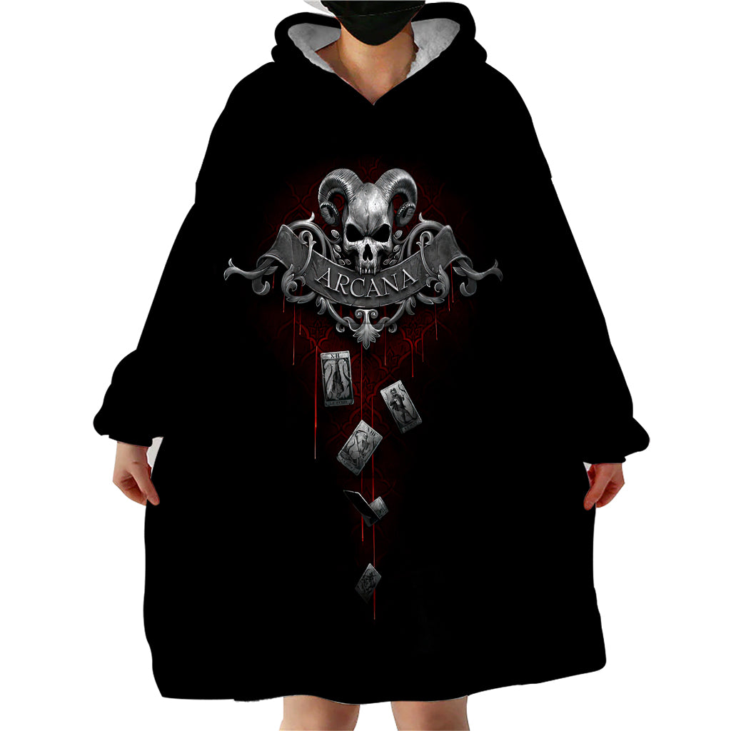 Skull Wearable Blanket Hoodie Death Reaper Arcana - Wonder Print Shop