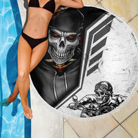 Skull Beach Blanket Riding Motocycle - Wonder Print Shop