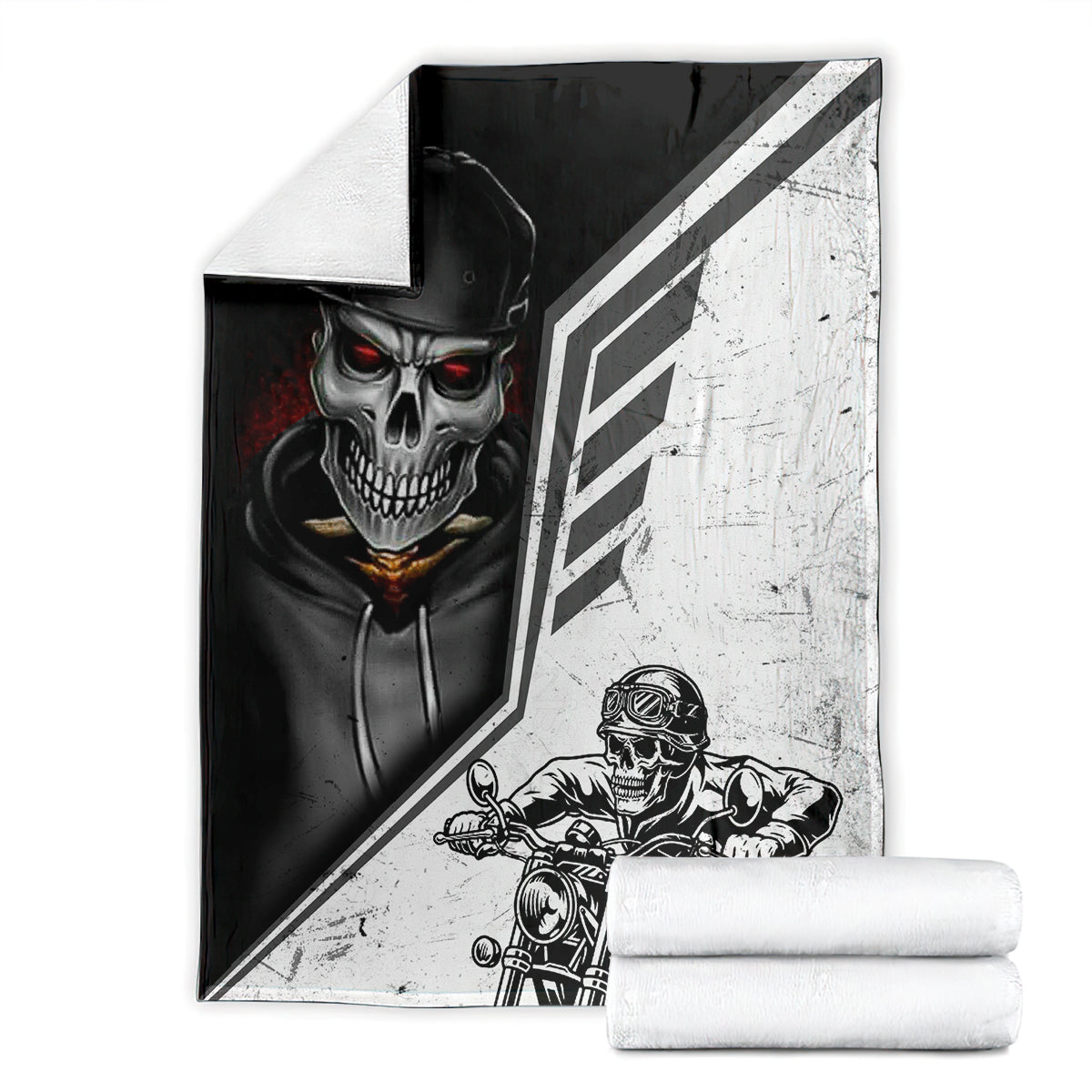 skull-blanket-riding-motocycle