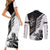 Skull Couples Matching Short Sleeve Bodycon Dress and Long Sleeve Button Shirts Riding Motocycle - Wonder Print Shop
