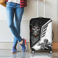 Skull Luggage Cover Riding Motocycle - Wonder Print Shop