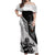 Skull Off Shoulder Maxi Dress Riding Motocycle - Wonder Print Shop