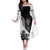Skull Off The Shoulder Long Sleeve Dress Riding Motocycle - Wonder Print Shop