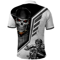 Skull Polo Shirt Riding Motocycle - Wonder Print Shop