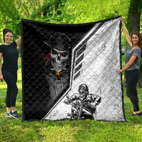 Skull Quilt Riding Motocycle - Wonder Print Shop