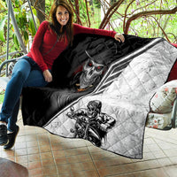 Skull Quilt Riding Motocycle - Wonder Print Shop