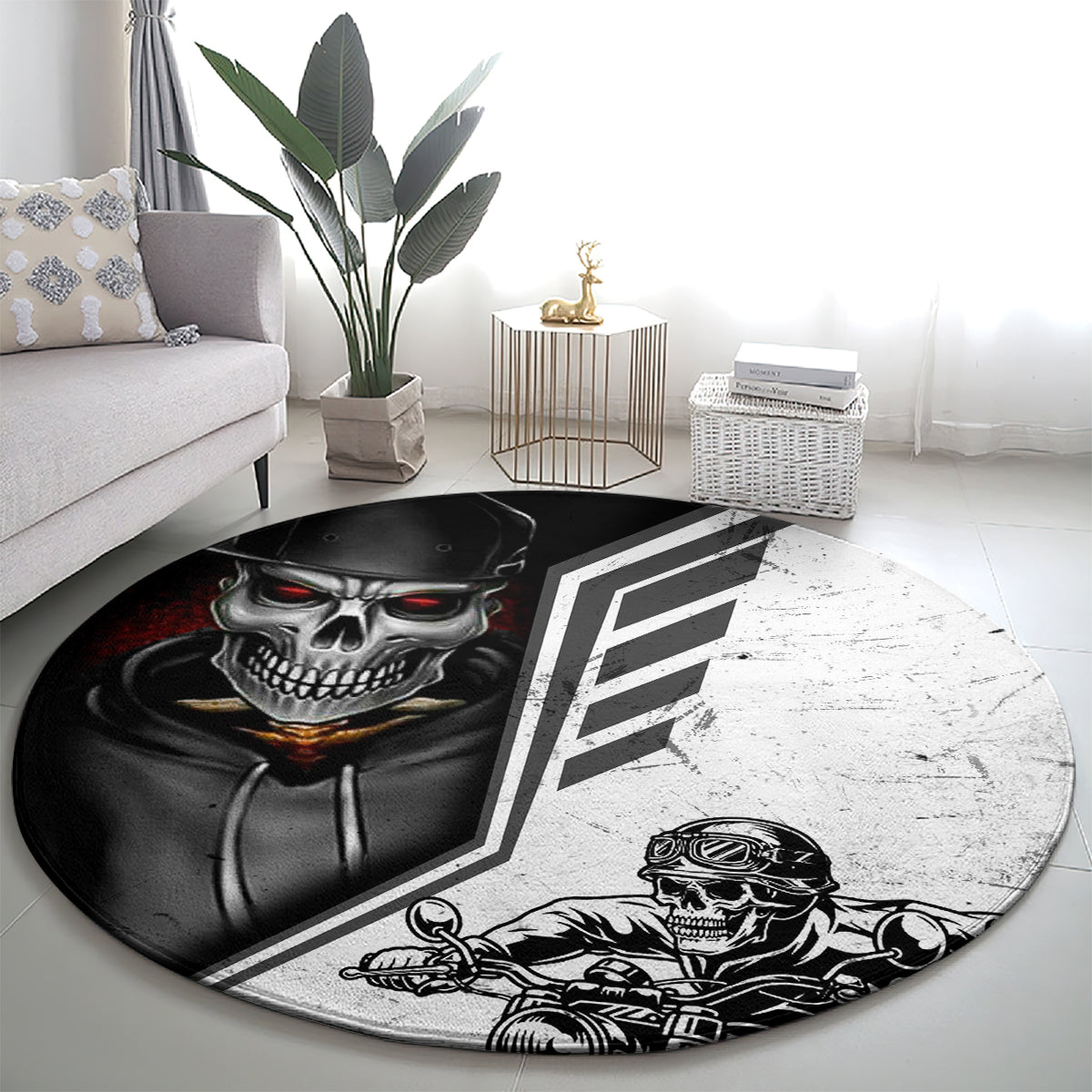 skull-round-carpet-riding-motocycle