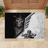 Skull Rubber Doormat Riding Motocycle - Wonder Print Shop
