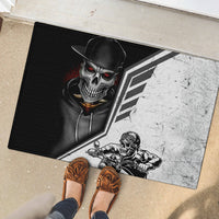 Skull Rubber Doormat Riding Motocycle - Wonder Print Shop