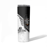Skull Skinny Tumbler Riding Motocycle - Wonder Print Shop
