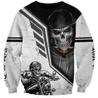Skull Sweatshirt Riding Motocycle - Wonder Print Shop