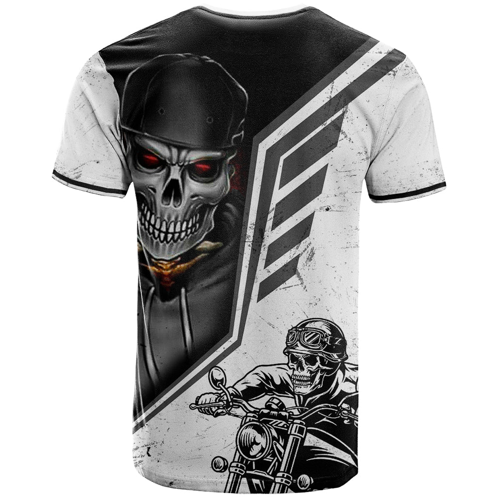 Skull T Shirt Riding Motocycle - Wonder Print Shop