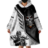 Skull Wearable Blanket Hoodie Riding Motocycle - Wonder Print Shop