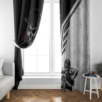 Skull Window Curtain Riding Motocycle - Wonder Print Shop