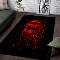 Skull Area Rug Bloody Skull Scream - Wonder Print Shop