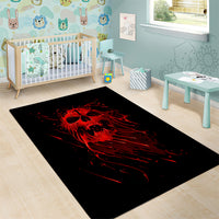 Skull Area Rug Bloody Skull Scream - Wonder Print Shop
