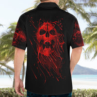 Skull Hawaiian Shirt Bloody Skull Scream - Wonder Print Shop