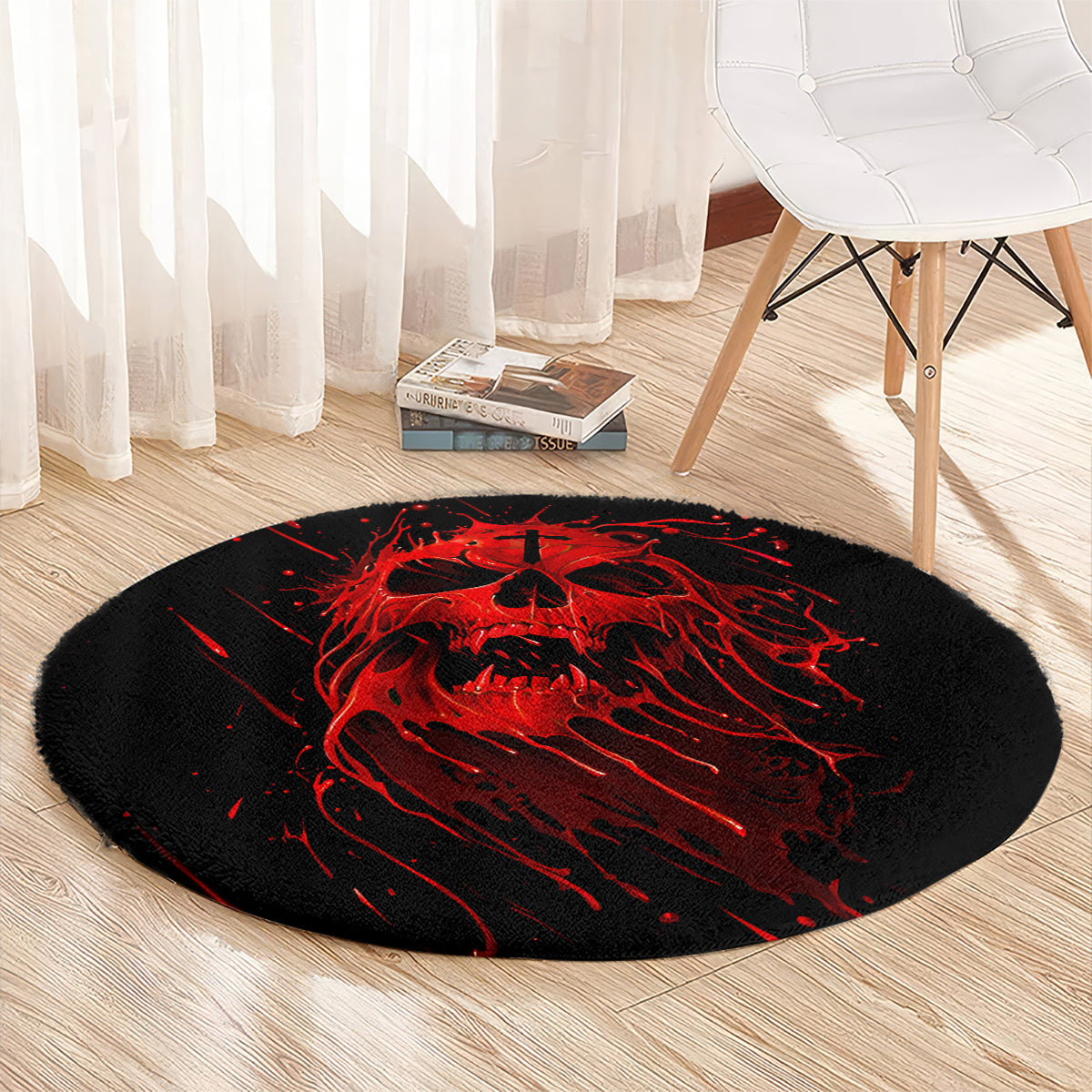 skull-round-carpet-bloody-skull-scream