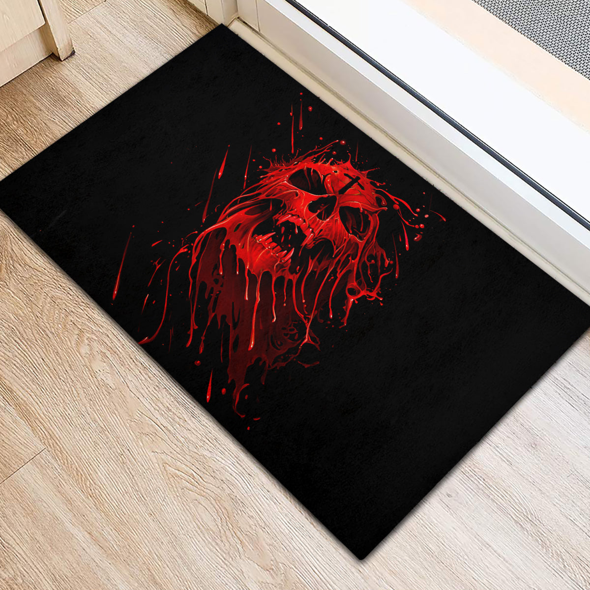 Skull Rubber Doormat Bloody Skull Scream - Wonder Print Shop