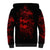Skull Sherpa Hoodie Bloody Skull Scream - Wonder Print Shop
